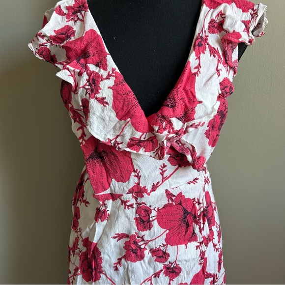 Free People French Quarter Floral Print Wrap Mini Dress - Picture 3 of 5